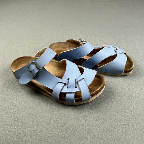 Birkenstock Yao Dove Blue Patent Sandals Adjustable Buckle Women's 37 - US 6 - Picture 4 of 8